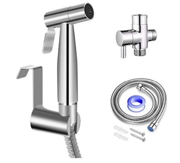 SHOWER PARA BIDET /WC / COCINA ACERO INOXIDABLE 304 CONEXION 1/2" AGUA CALIENTE O AGUA FRIA GF