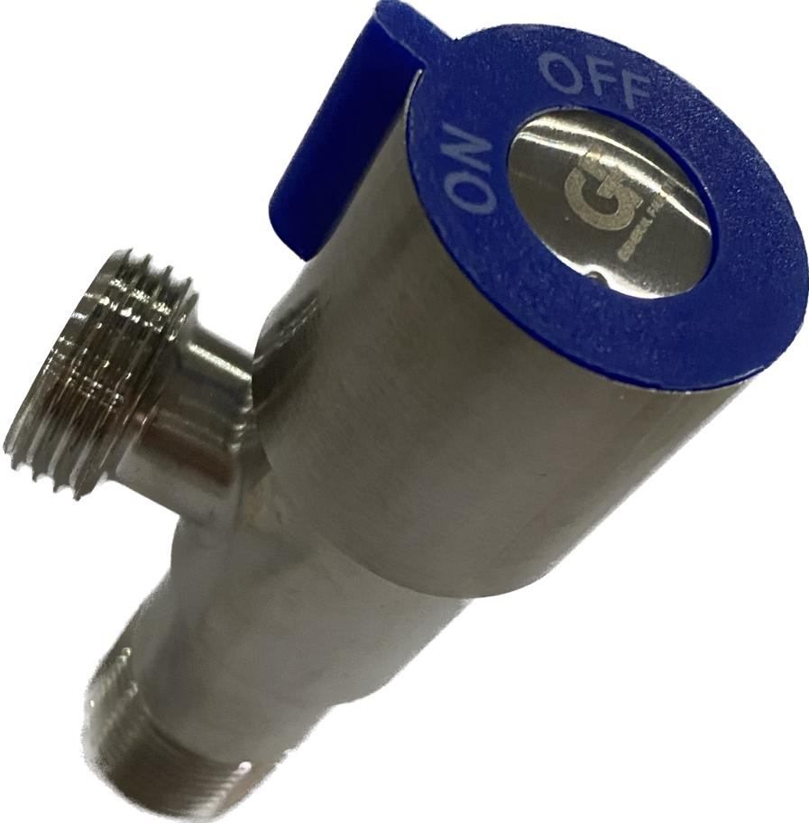 LLAVE DE ARRESTO 1/2" AZUL ACERO INOXIDABLE GF